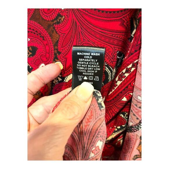 Peck & Peck 2 Piece Top and Jacket Oversized Top Red Small (see description) - Picture 6 of 7